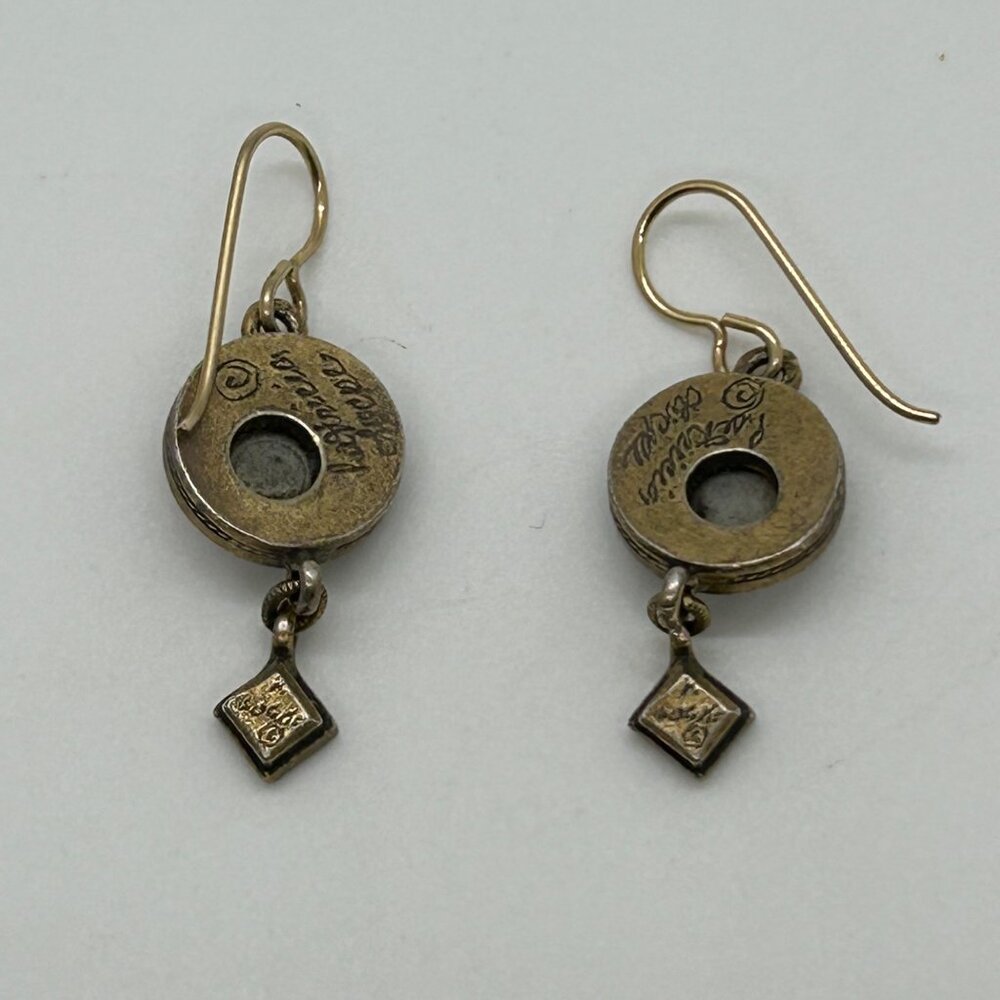 Patricia Locke Dangle Earrings With Antique Brass-Tone Finish Pierced - Picture 8 of 16